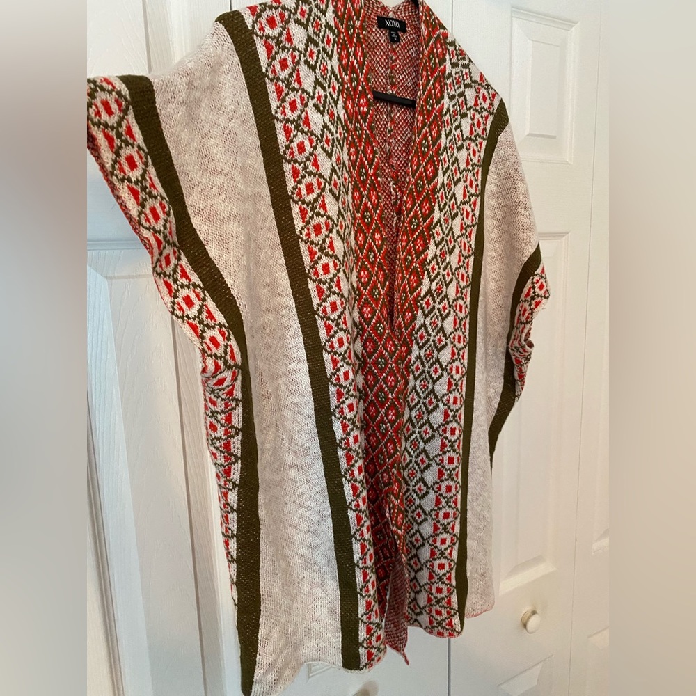 Open front sweater, 70s vibe, XOXO